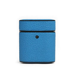 Coque de protection pour Airpods Apple cuir veau Bleu des Mers - Access Chic