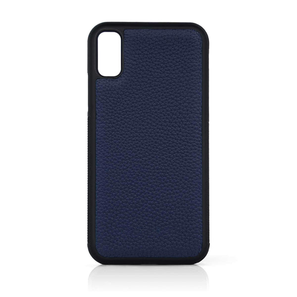 Coque iPhone Cuir Bleu Marine - Access Chic