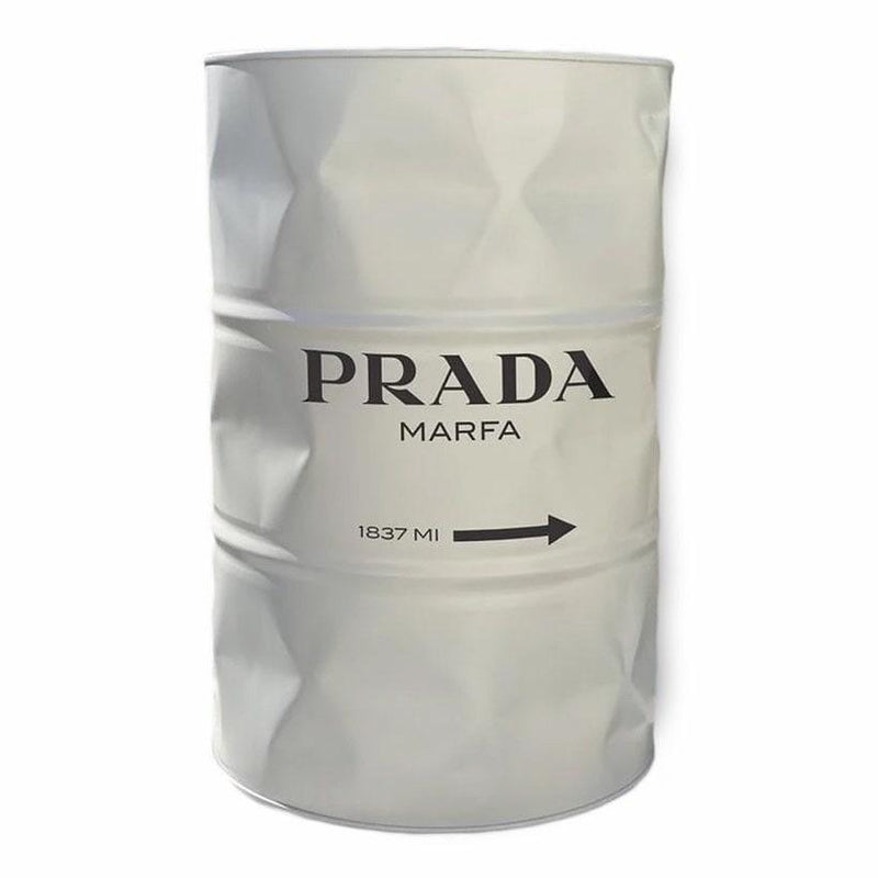 Baril Déco Design Prada Blanc